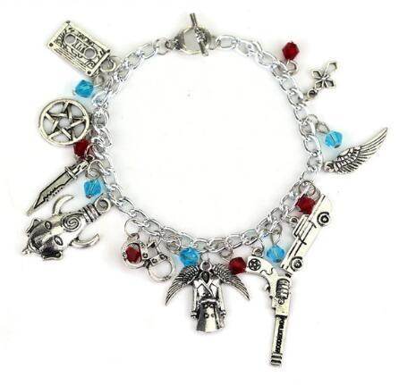 Charms Jewelry Series Supernatural Dean Winchester Sword Weapon Pendants Bracelets For Women Punk Bracelet Bangle - Mubimart