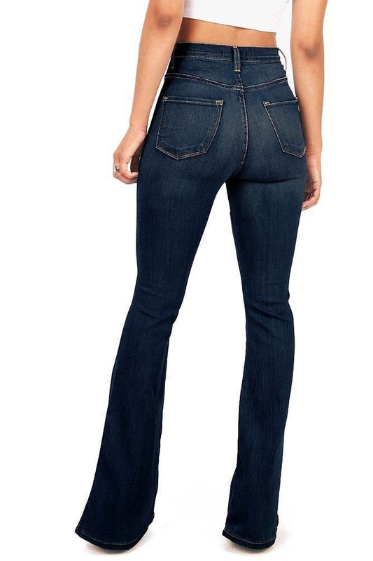 Women Autumn Winter Skinny Jeans Flare Pants New Fashion High Waist Slim Elasticity Streetwear Workout Long Pants Capri - Mubimart