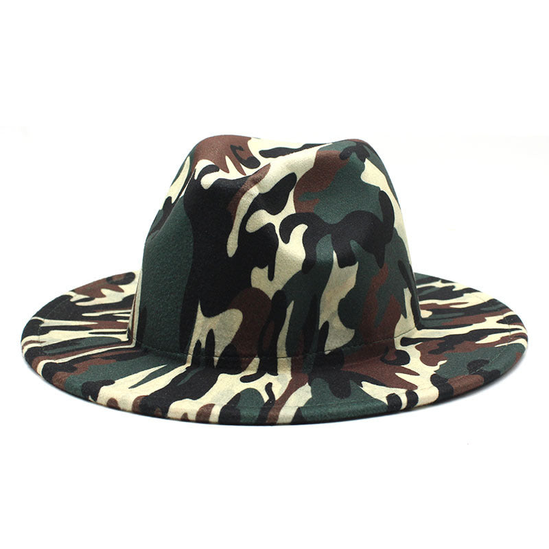 Striped Soft Woolen Hat Men's Fedora Hat