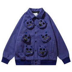 Multi Pocket Devil Polo Bomber Jacket