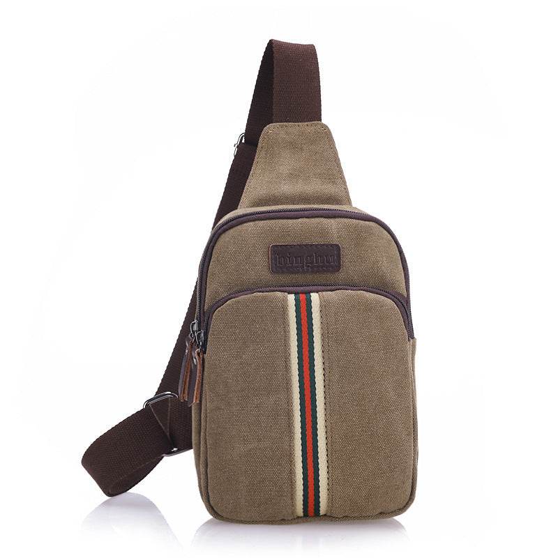 Factory direct leisure sports men Satchel Bag chest Korean outdoor canvas Metrosexual bag Bag Satchel - Mubimart