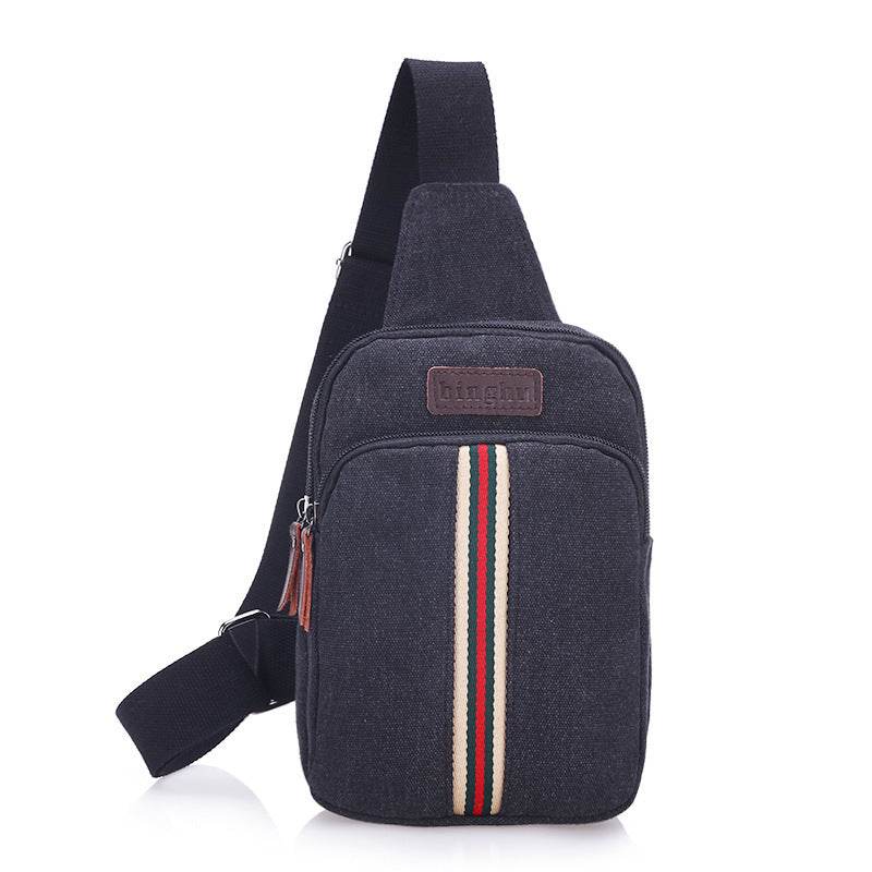Factory direct leisure sports men Satchel Bag chest Korean outdoor canvas Metrosexual bag Bag Satchel - Mubimart
