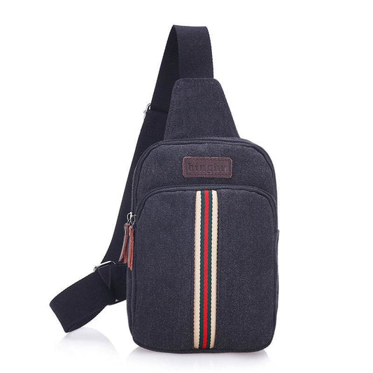 Factory direct leisure sports men Satchel Bag chest Korean outdoor canvas Metrosexual bag Bag Satchel - Mubimart