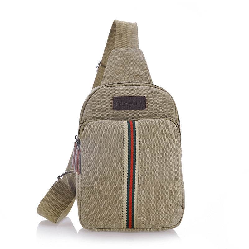 Factory direct leisure sports men Satchel Bag chest Korean outdoor canvas Metrosexual bag Bag Satchel - Mubimart