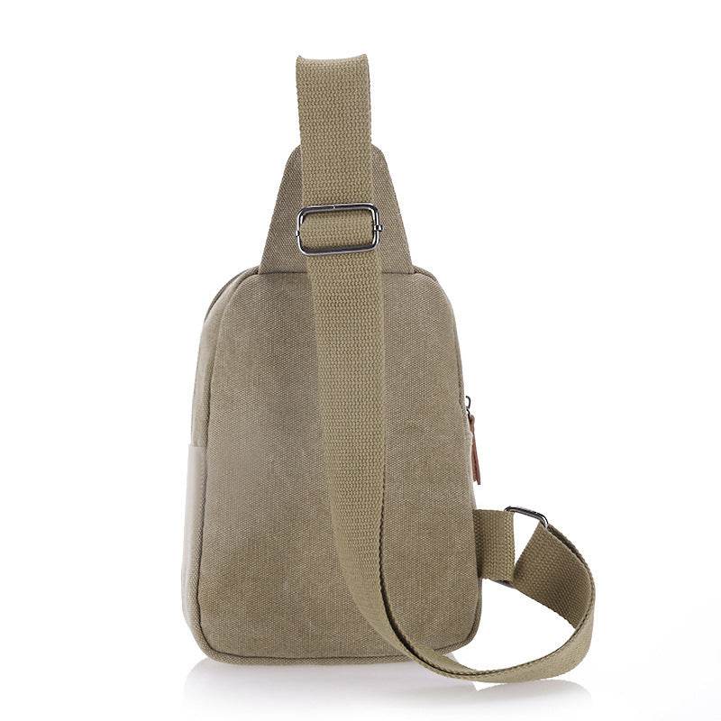 Factory direct leisure sports men Satchel Bag chest Korean outdoor canvas Metrosexual bag Bag Satchel - Mubimart