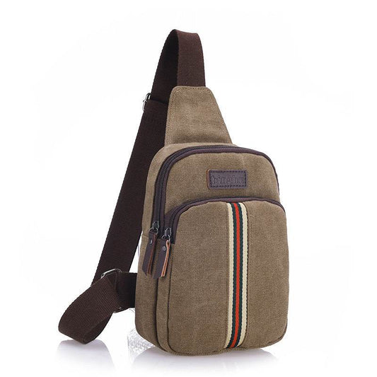 Factory direct leisure sports men Satchel Bag chest Korean outdoor canvas Metrosexual bag Bag Satchel - Mubimart