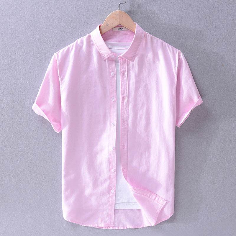 Long sleeve linen shirt - Mubimart