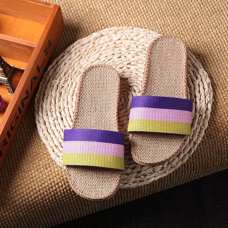 Slippers women summer home slippers couple slippers - Mubimart