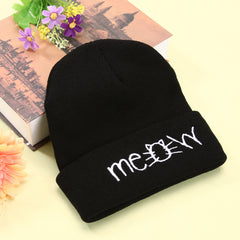 Herfst MEOW Mannen Vrouwen Casual Hip Hop Hoeden Gebreide Wollen Skullies Mutsen Hoed Warme Winter Hoed Voor Vrouwen Muts Winter Mutsen