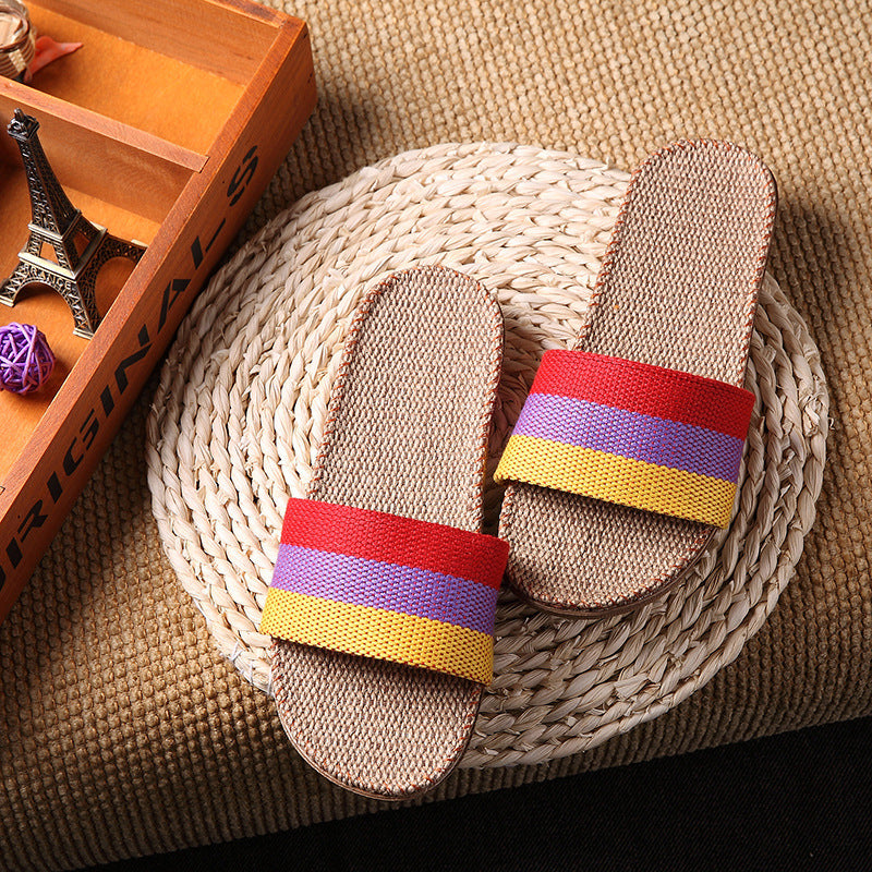 Slippers women summer home slippers couple slippers - Mubimart -  