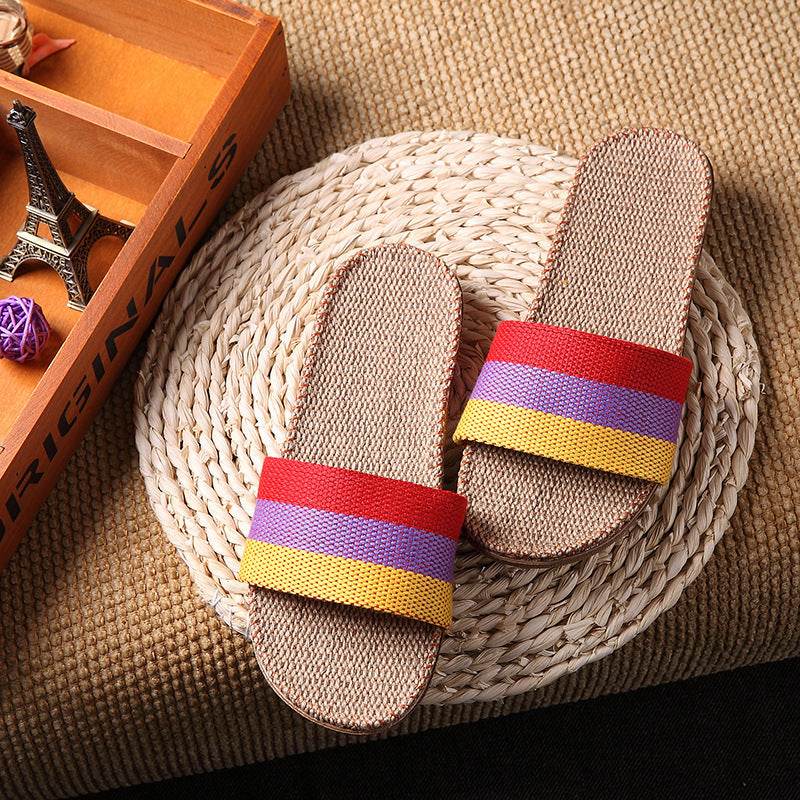 Slippers women summer home slippers couple slippers - Mubimart