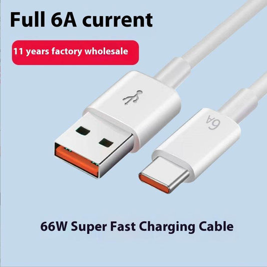 6A Data Cable Type-c Fast Charging Usb Mobile Phone Charging Cable - Mubimart