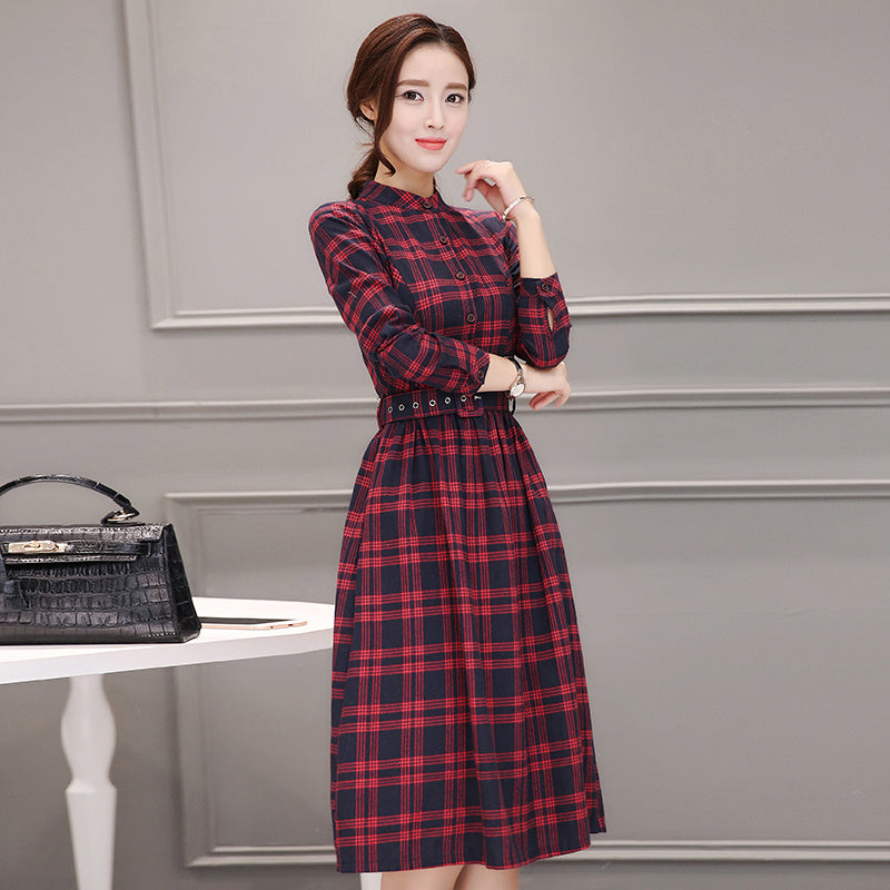 Long sleeve shirt dress - Mubimart -  