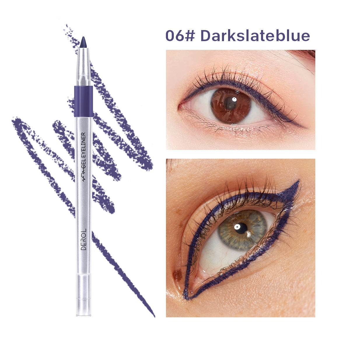 DEROL Waterproof Color Eyeliner Makeup Eyeliner - Mubimart