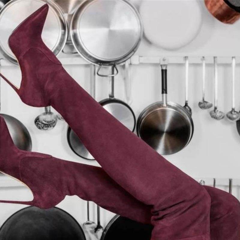 Fashion Women's Warm Over The Knee Boots - Mubimart