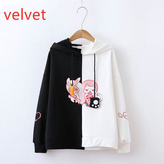 Hooded pullover sweater - Mubimart