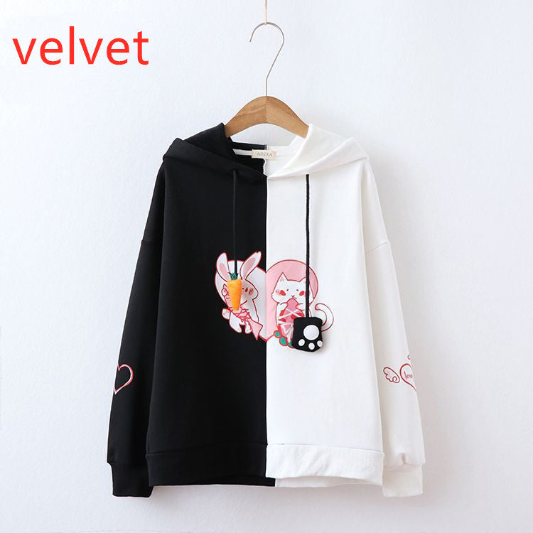 Hooded pullover sweater