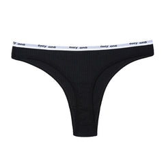 Threaded cotton thong - Mubimart -  