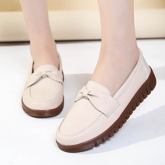 Women's Soft Bottom Soft Surface Comfort And Casual Flat Shoes - Mubimart