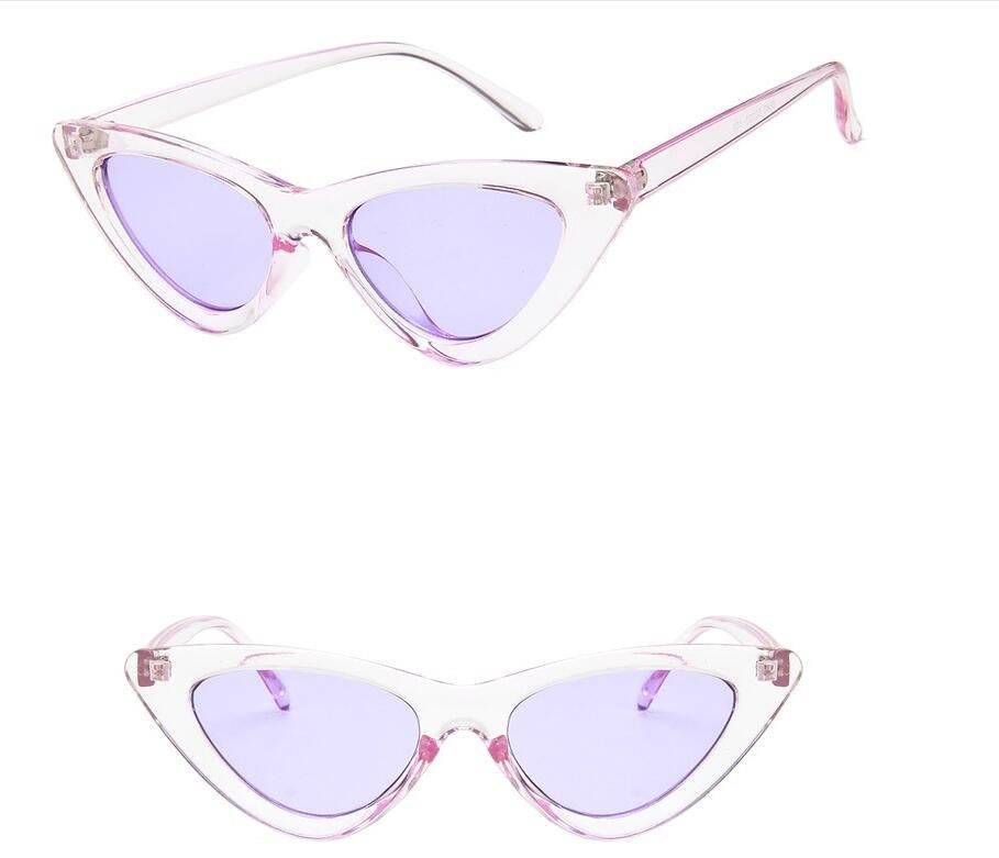 Korean version of the retro retro Harajuku cat eye sunglasses female triangle hip hop European and American net red sunglasses female ins glasses - Mubimart