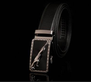 Men's leather factory direct belt buckle leather belt men's automatic belt belt wholesale business - Mubimart
