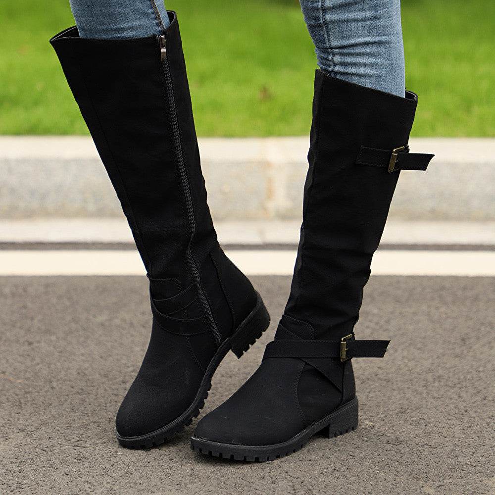 Large size women's boots over the knee boots - Mubimart