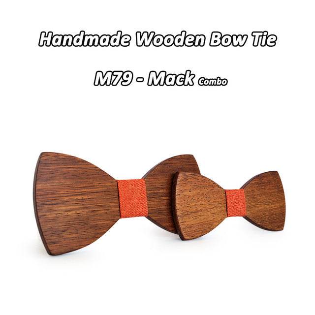 Wooden bow tie - Mubimart