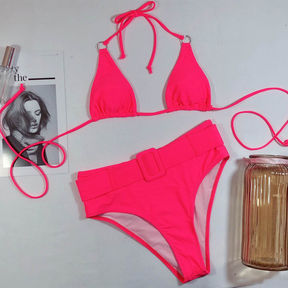 Printed halter bikini - Mubimart