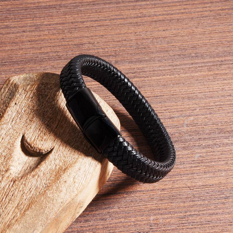 Classic Men Leather Bracelets - Mubimart