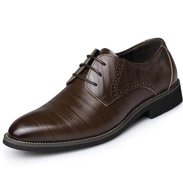 Men Leather Dress Shoes - Mubimart