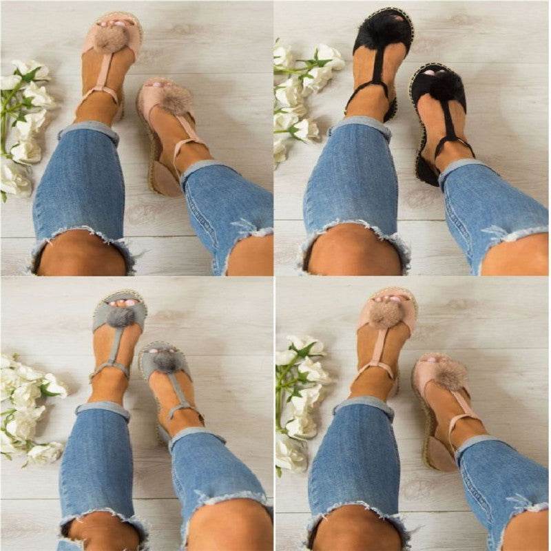 Hairball espadrilles flat sandals - Mubimart