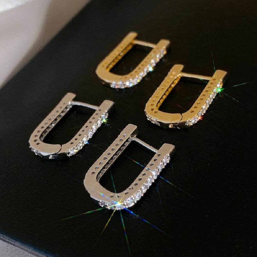 Women's Fashion Plain Hoop Earrings - Mubimart