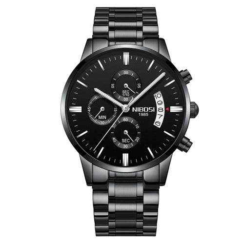 Men Watch Chronograph Sport Mens Watches Top Brand Luxury Waterproof Full Steel Quartz Gold Clock Men Relogio Masculino - Mubimart