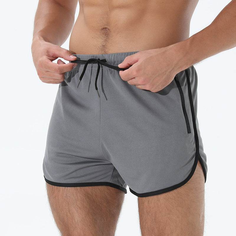Men's Fashion Quick-drying Workout Zipper Pocket Shorts - Mubimart