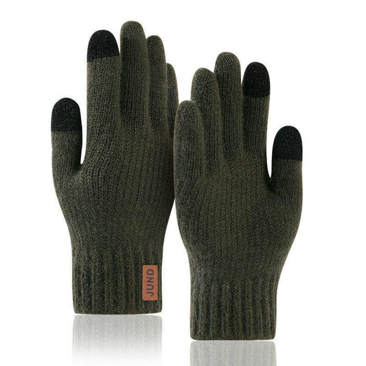 Knitted Woolen Cold Weather Gloves For Men - Mubimart