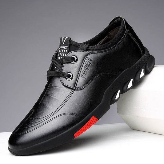 Leather Shoes Mens Leather Spring New Mens Business - Mubimart