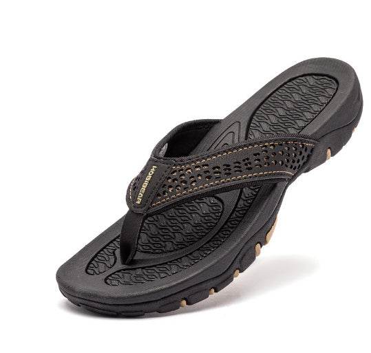 Men's Flip Flops Summer New Comfort Wear-resistant Home Single Strap Slides Outdoor Leisure All-match Flip-flops Men - Mubimart