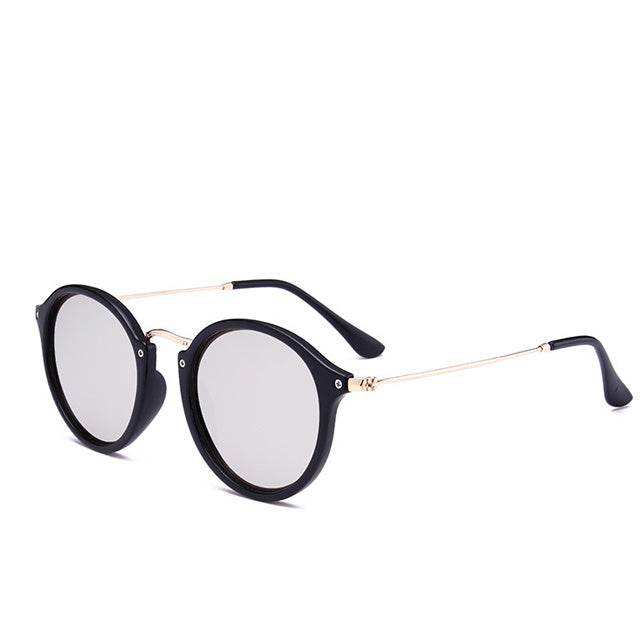 Metal Round Face Sunglasses Retro Driver Sunglasses Men And Women Sunglasses - Mubimart