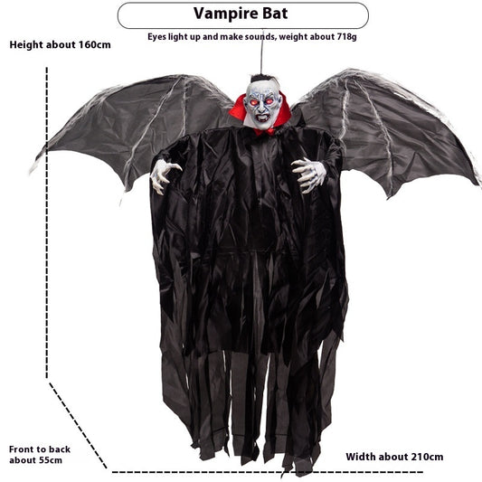 Big Bat Vampire Pendant Ornament Induction Luminous Atmosphere Props