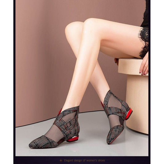 Baotou sandals flat shoes - Mubimart