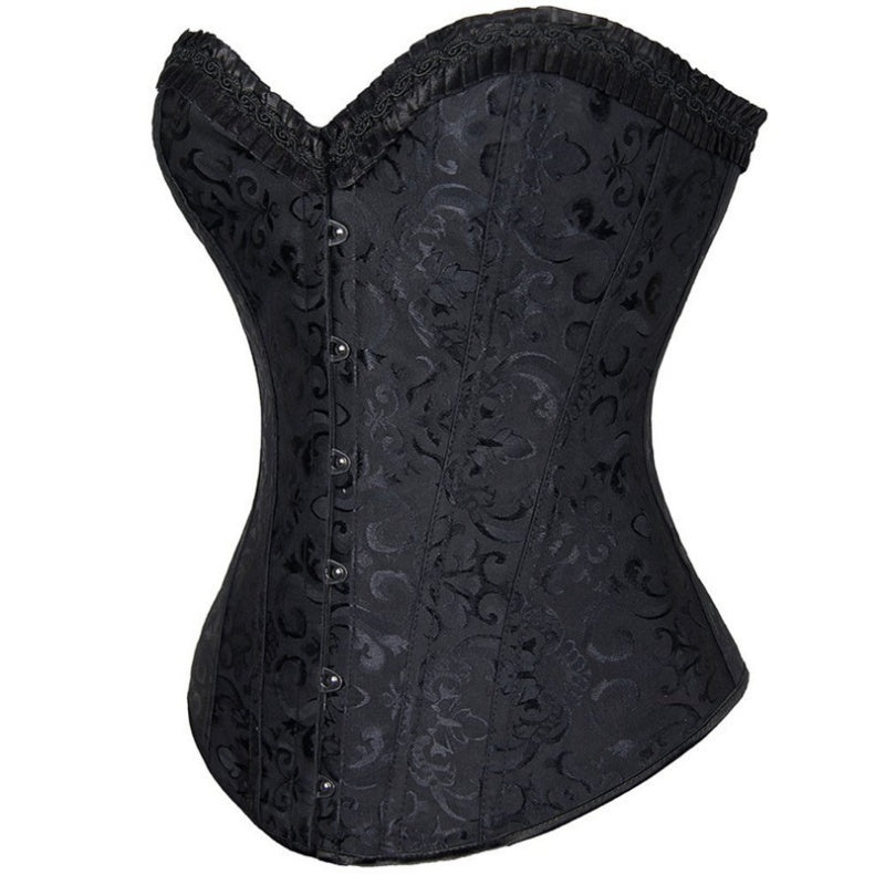 Punk PU corset leather halter corset - Mubimart -  