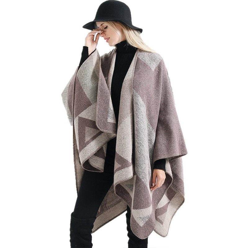 Geometric print shawl - Mubimart