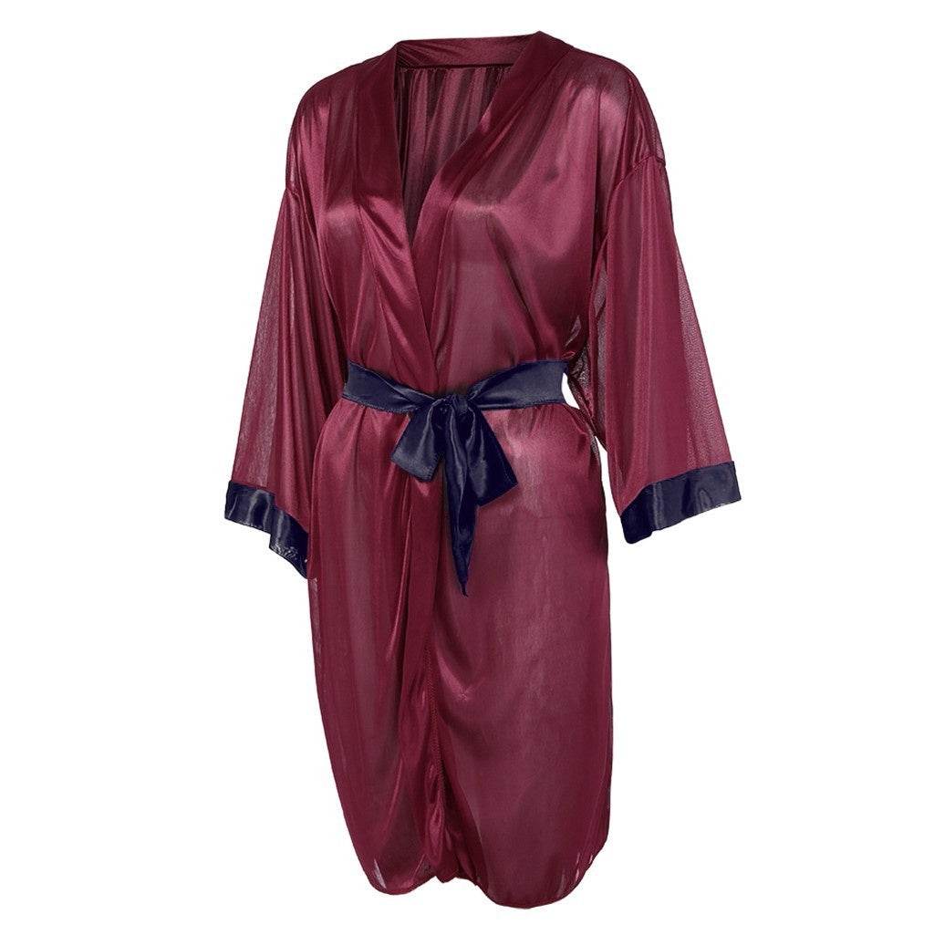 Home fun robe bathrobe seduction plus-size pajama suit - Mubimart