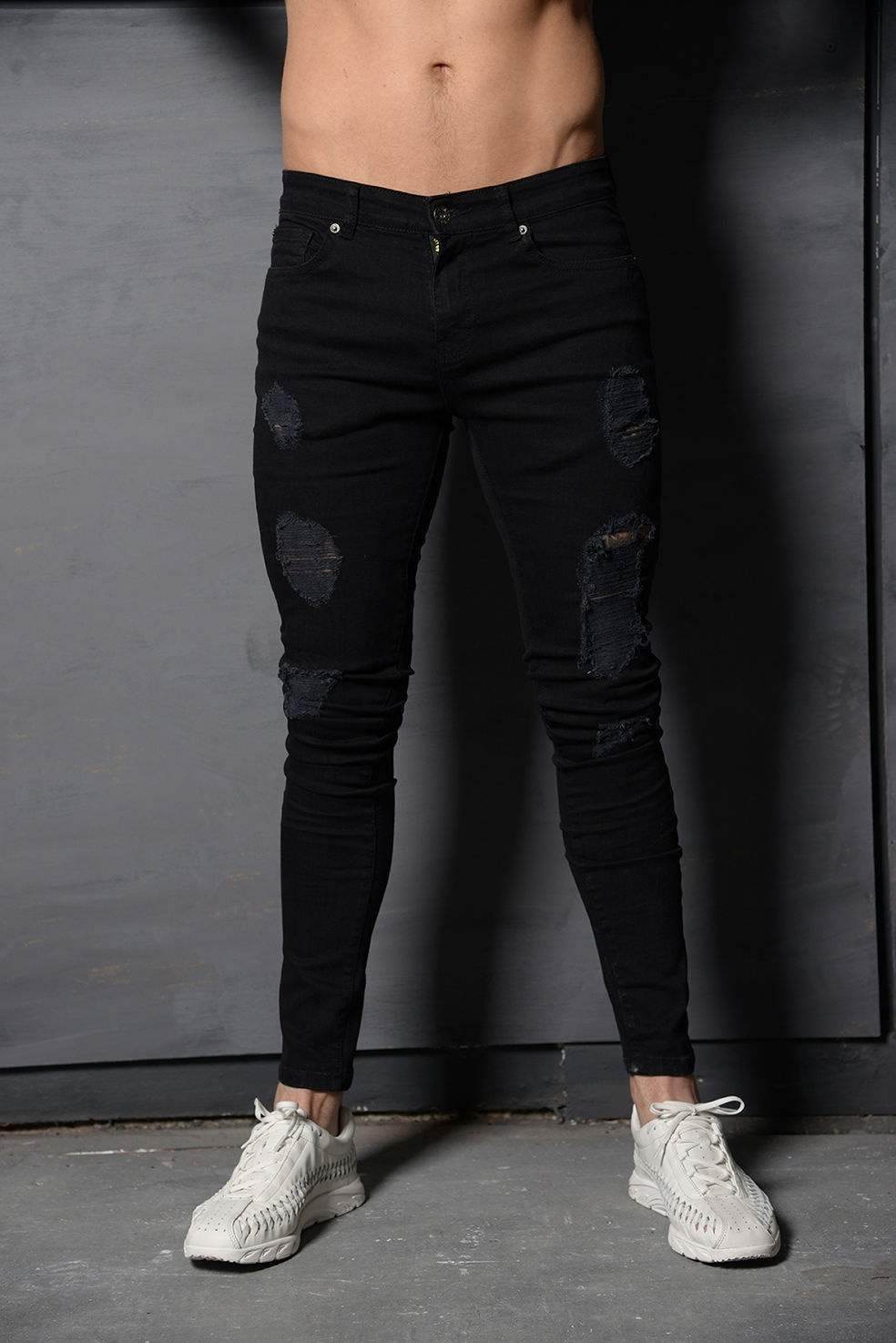 Pants Jeans For Mens Trousers Spring Plussize Blue grey - Mubimart