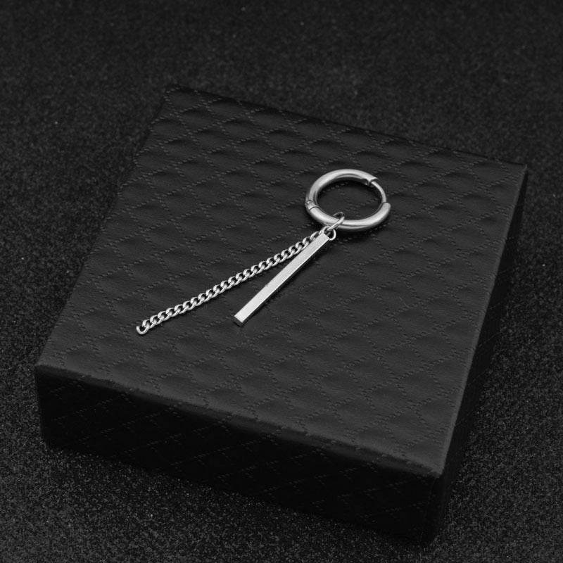 Square Stick Chain Earrings Men And Women - Mubimart