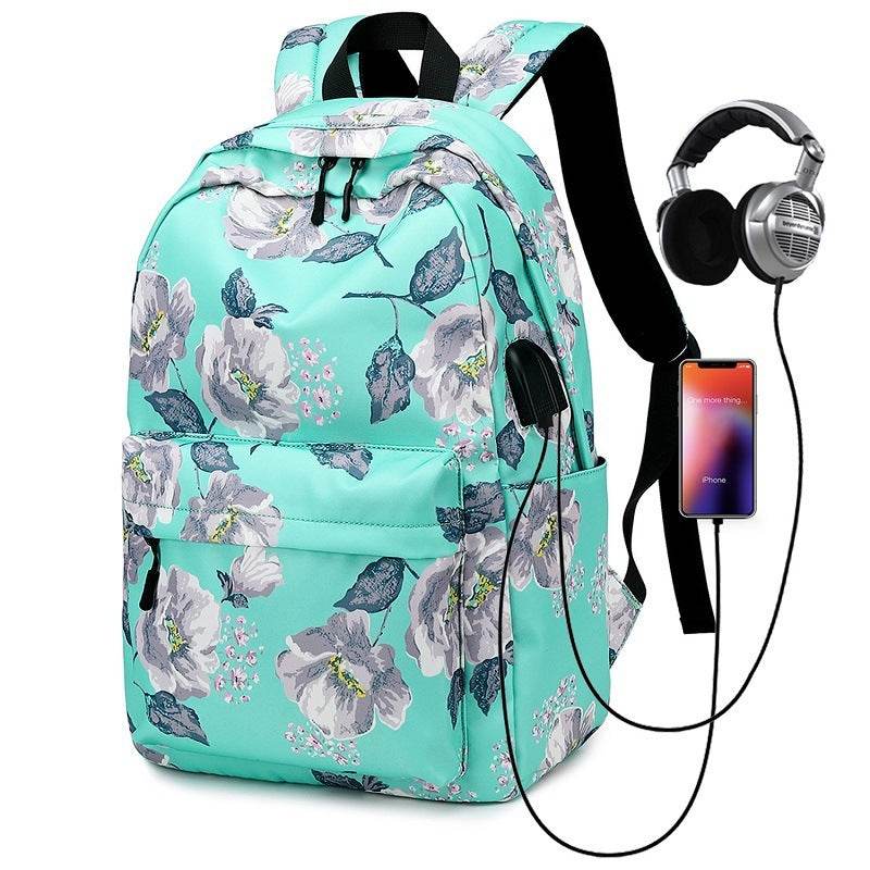 Schoolbag Outdoor Nylon Backpack For Women - Mubimart