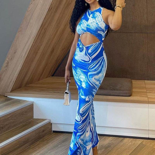 Summer Sleeveless Backless Party Party Dresses Women's Sexy Package Hip Dresses - Mubimart