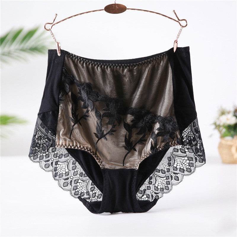 Embroidered modal high waist panties - Mubimart