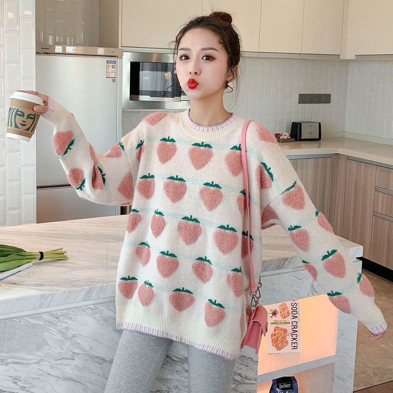 Maternity Sweater Fashion Temperament Knitting - Mubimart