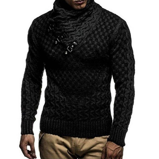 Turtleneck pullover sweater - Mubimart